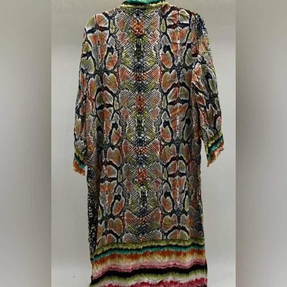 Anthropologie Blank London Colorful Snake Patterned Kimono Duster, one size NWT - Picture 3 of 7